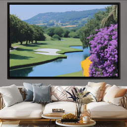 Verdant Tranquil Golf Course Escape - NicheCanvas