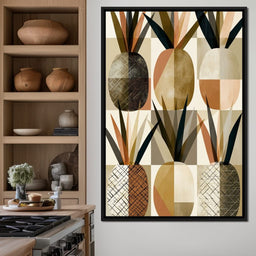 Geometric Tropical Pineapples Study - NicheCanvas