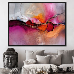 Fuchsia Fault Line - TooplesArt - NicheCanvas