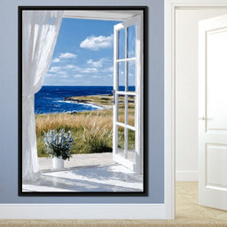 Ocean Breeze Through Open Window - NicheCanvas