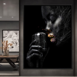 Stardust Singer Noir Portrait - NicheCanvas