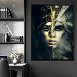 Golden Pharaoh Dual Face Elegy - NicheCanvas