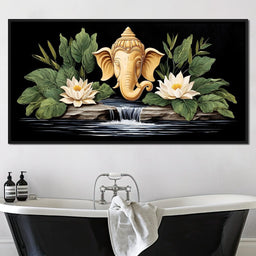 Tranquil Ganesh Divinity Reverie - NicheCanvas