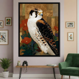 Golden Peregrine Elegance - NicheCanvas