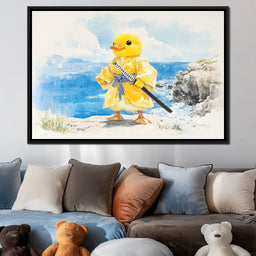 Samurai Duck By The Sea - NicheCanvas