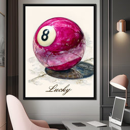 Lucky Eight Billiard Ball - NicheCanvas