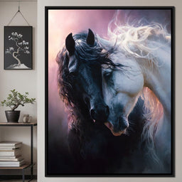 Shadowlight Twin Horses - NicheCanvas