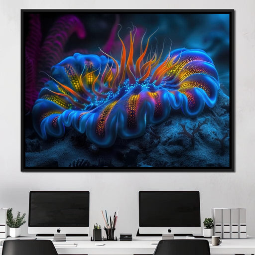 Neon Sea Bloom - TooplesArt Canvas Print