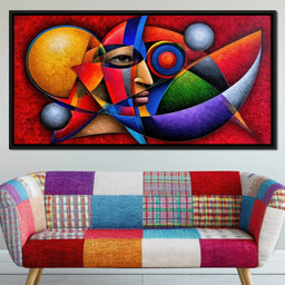 The Cubist Sun Watcher - TooplesArt - NicheCanvas