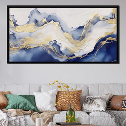 Sapphire Gold Mountain Flow - NicheCanvas
