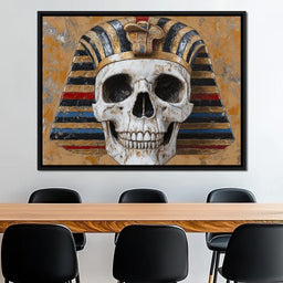 Ancient Echoes Pharaoh Skull - Raven Blackwood - NicheCanvas