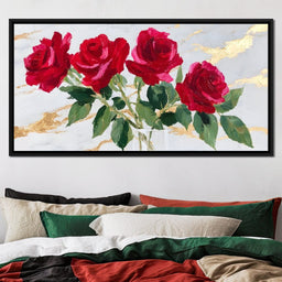 Rose Quartet Gold Marble Glow - NicheCanvas