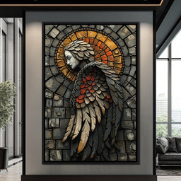Ethereal Angel Guardian Mosaic - NicheCanvas