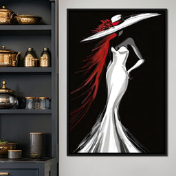 The White Dress - Elegant Flamenco - NicheCanvas