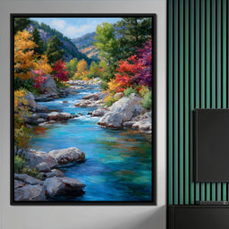 Autumn River Canyon Light - NicheCanvas