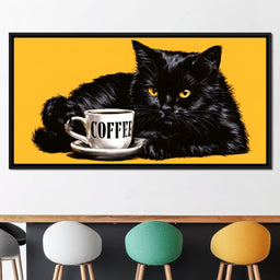 Black Cat Black Coffee - NicheCanvas