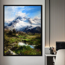 Majestic Alpine Snowbound Peak - NicheCanvas