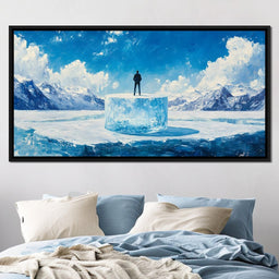 Solitude on Icy Summit - NicheCanvas