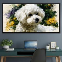 Gentle White Dog Companion - NicheCanvas