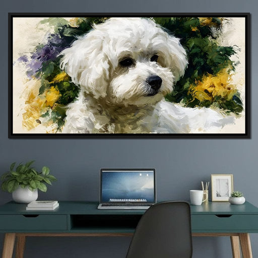 Gentle White Dog Companion Canvas Print