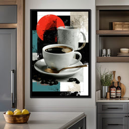 Morning Rituals Within Geometric Forms - NicheCanvas