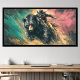 Wild Frontier Bearback Rider Fury - NicheCanvas