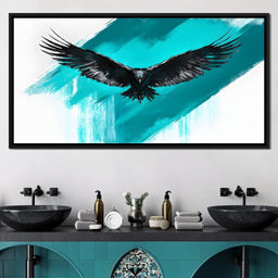 Majestic Raven Soaring Sky - NicheCanvas