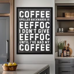 Morning Fuel Bold Typo Humor - NicheCanvas