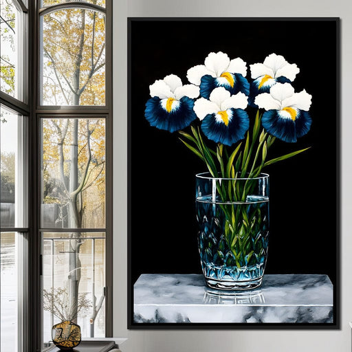 Petals in Midnight Bloom Canvas Print