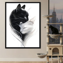 Cats Embrace - NicheCanvas