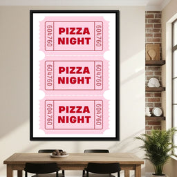 Retro Pizza Night Raffle Tickets - NicheCanvas