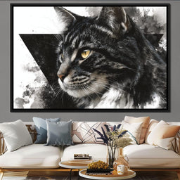 Golden Eyed Tabby Portrait - NicheCanvas
