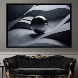 Black Mirror Sphere - TooplesArt - NicheCanvas
