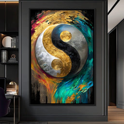 Cosmic Balance Golden Flux - NicheCanvas