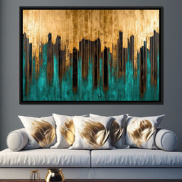 Golden Reflections Vertical Harmony - NicheCanvas