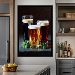 Stout Ale Lager With Shamrocks - NicheCanvas