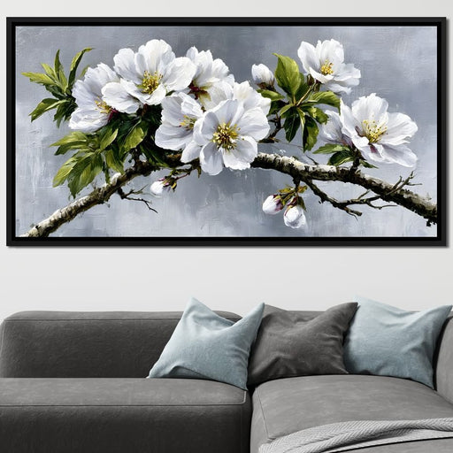 Soft Petals On Silver Morning Canvas Print
