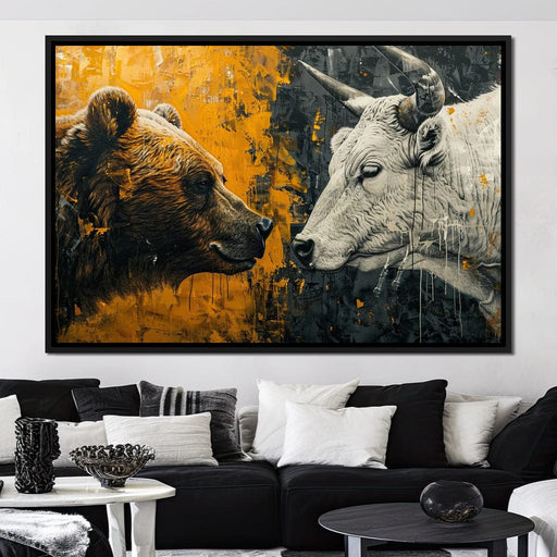 Bear & Bull Majestic Beast Enchantment Canvas Print