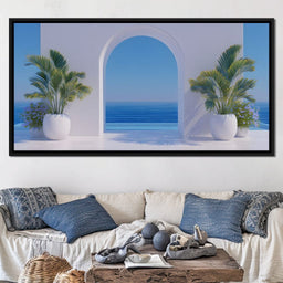 Mediterranean Tranquil Archway - NicheCanvas