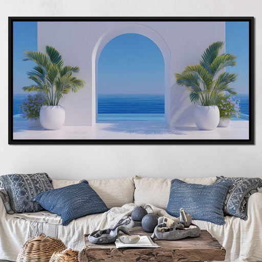 Mediterranean Tranquil Archway Canvas Print