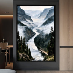 Where Silent Waters Meet The Peak - NicheCanvas