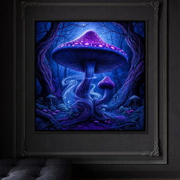 Neon Fungi Fantasy - TooplesArt - NicheCanvas