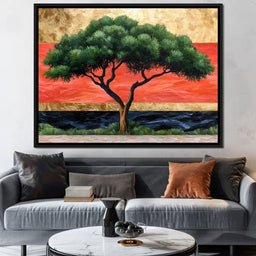 Majestic Dawn Tree Harmony - NicheCanvas