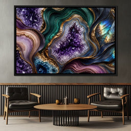 Gemstone Rivers Beneath The Moon - TooplesArt - NicheCanvas