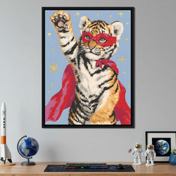 Superhero Tiger Cub Rising - NicheCanvas