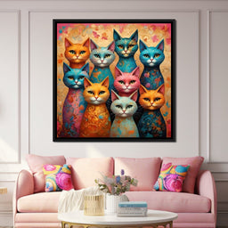 Cat Kaleidoscope - TooplesArt - NicheCanvas