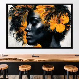 Golden Flora Crowned Spirit - NicheCanvas