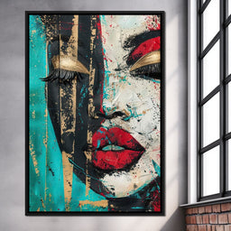 Golden Gaze Through Turmoil - NicheCanvas