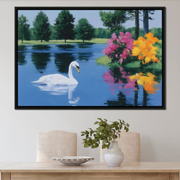 Swan Lake Reflections - NicheCanvas