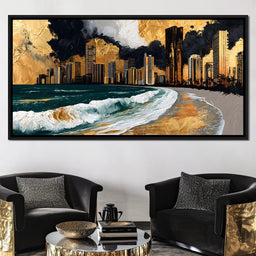 Gilded Towers Beyond The Tides - NicheCanvas
